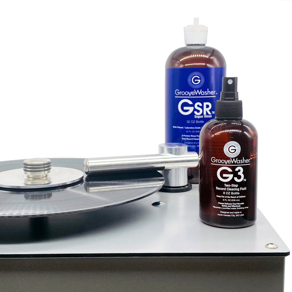 Ensemble deux étapes : Fluide G3 236 ml / Super Rinçage GSR 946 ml / Éponge en microfibre